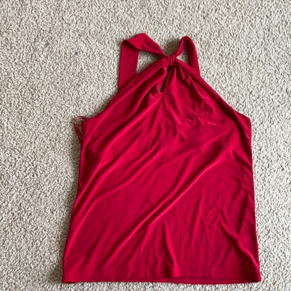 Ralph Lauren Tops - Ralph Lauren knot front halter top saffron red NWT L